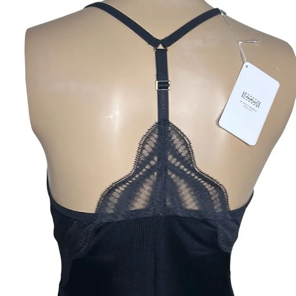 NWT Wolford Esmeralda String Body Black 10 B-cup